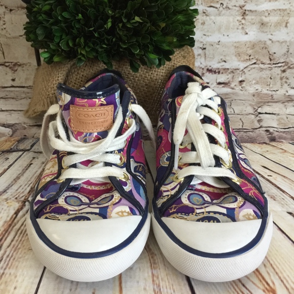 Coach Women's Barrett Blue Sneakers - Picture 7 of 8